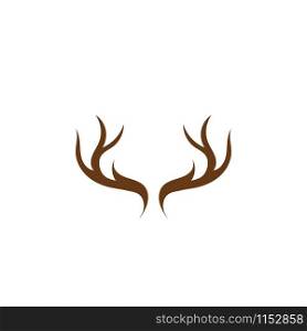 Deer antler ilustration logo vector template