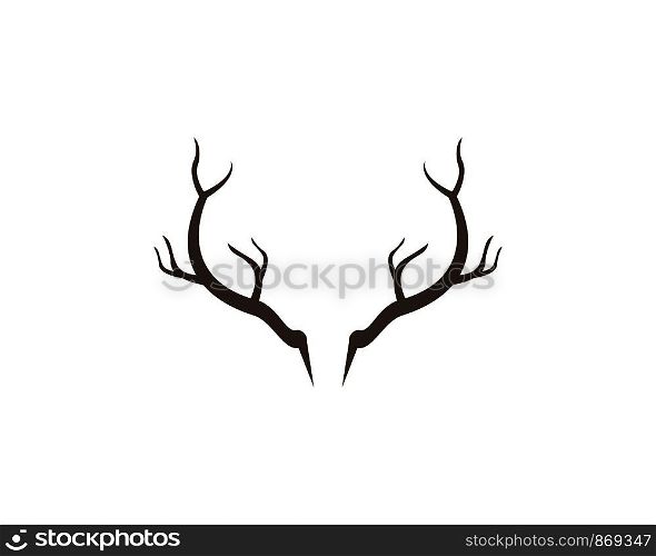 Deer,Antler ilustration logo vector template