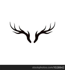Deer antler logo vector icon illustration design