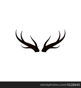 Deer antler logo vector icon illustration design