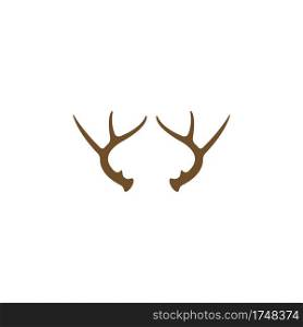 Deer Antlers Logo Template Illustration Design.
