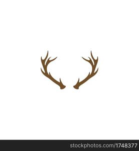 Deer Antlers Logo Template Illustration Design.