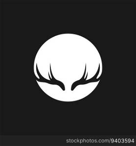 Deer Antlers Logo Template Illustration Design