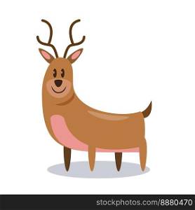deer cartoon character vector illustration