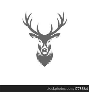 Deer head design vector illustration, Creative Deer head logo design concept template,