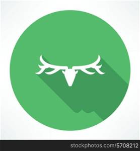 deer head icon. Flat modern style vector illustration