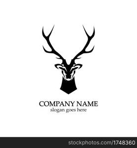 Deer head Logo Template vector icon illustration design