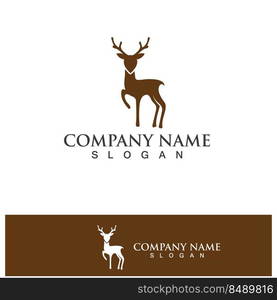 Deer head Logo Template vector icon illustration design