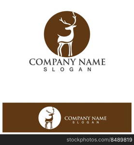 Deer head Logo Template vector icon illustration design