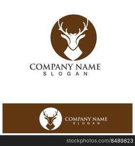 Deer head Logo Template vector icon illustration design