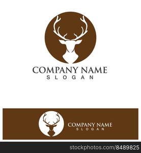 Deer head Logo Template vector icon illustration design