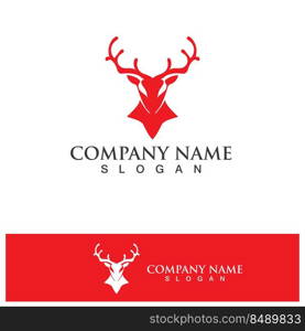 Deer head Logo Template vector icon illustration design