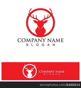 Deer head Logo Template vector icon illustration design