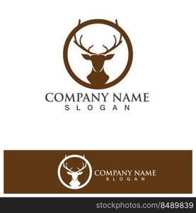 Deer head Logo Template vector icon illustration design