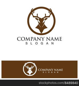 Deer head Logo Template vector icon illustration design