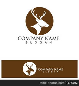 Deer head Logo Template vector icon illustration design