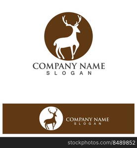 Deer head Logo Template vector icon illustration design