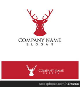 Deer head Logo Template vector icon illustration design