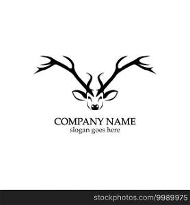 Deer head Logo Template vector icon illustration design