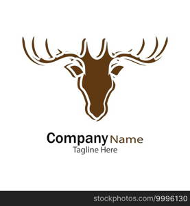 Deer head Logo Template vector icon illustration design