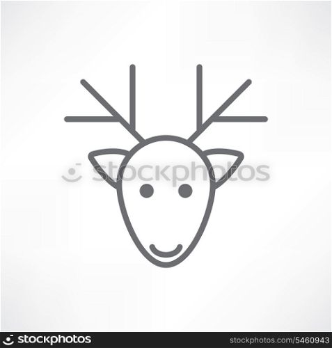 deer head on a white background
