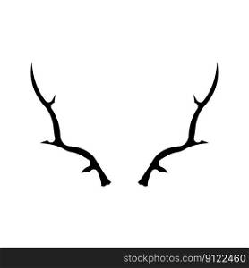 deer horn animal glyph icon vector. deer horn animal sign. isolated symbol illustration. deer horn animal glyph icon vector illustration