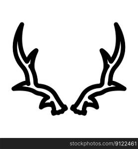 deer horn animal line icon vector. deer horn animal sign. isolated contour symbol black illustration. deer horn animal line icon vector illustration