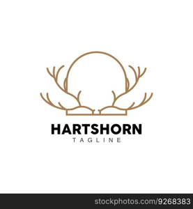 Deer Horn Logo, Animal Vector, Minimalist Simple Design, Illustration Symbol Icon