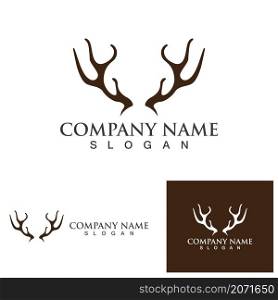 Deer Horn Logo Template vector design