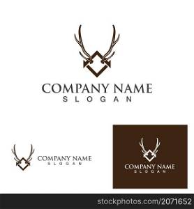 Deer Horn Logo Template vector design