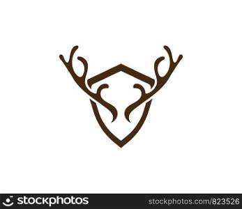 Deer horn shield logo