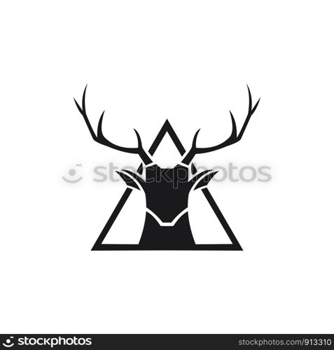 Deer Hunt Logo template, Elegant Deer Head logo designs vector