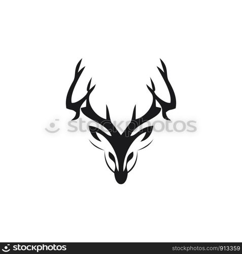 Deer Hunt Logo template, Elegant Deer Head logo designs vector