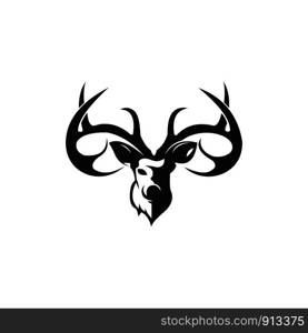 Deer Hunt Logo template, Elegant Deer Head logo designs vector