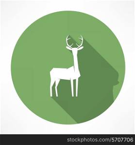 Deer Icon Flat modern style vector illustration