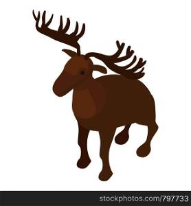 Deer icon. Isometric illustration of deer vector icon for web. Deer icon, isometric style