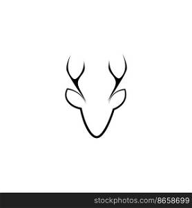 Deer icon logo template illustration vector