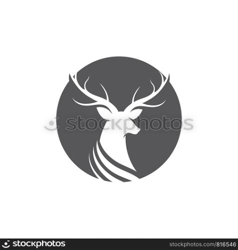 Deer icon Vector Illustration design Logo template