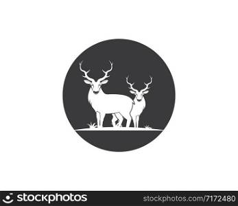 Deer ilustration icon vector design template