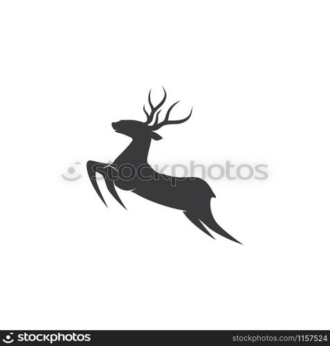 Deer ilustration logo vector template