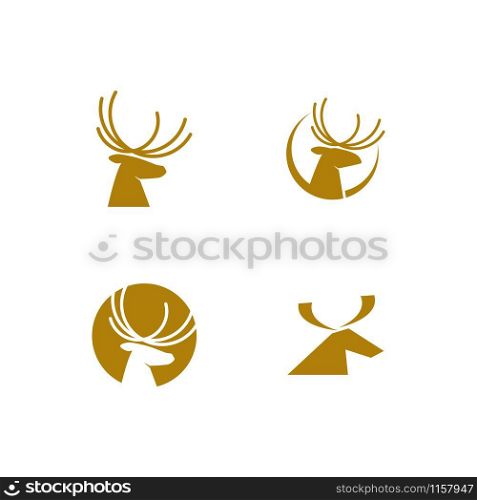 Deer ilustration logo vector template