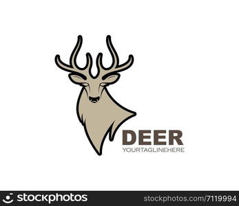 Deer ilustration logo vector template