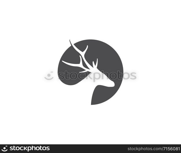 Deer ilustration logo vector template