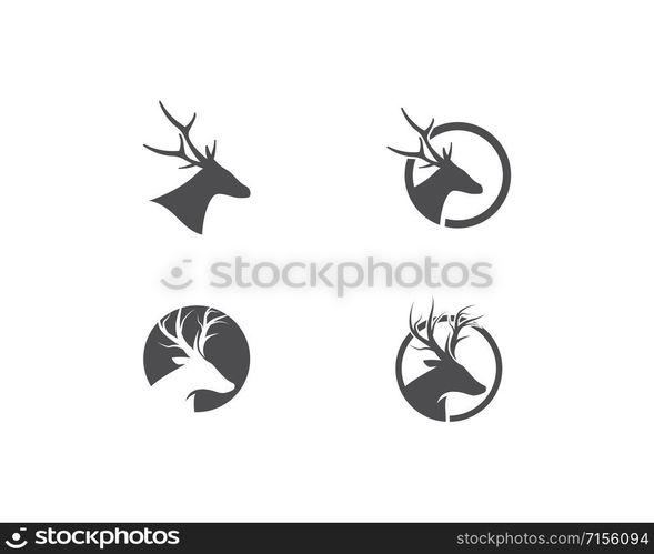 Deer ilustration logo vector template