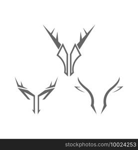 Deer logo icon illustration design vector template