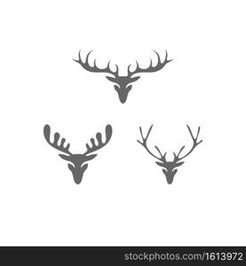 Deer logo icon illustration design vector template