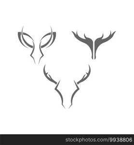 Deer logo icon illustration design vector template