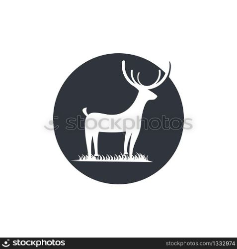 Deer logo template illustraation design