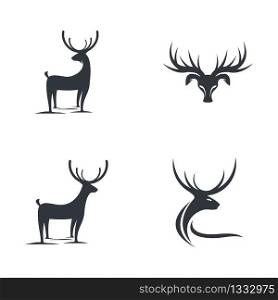 Deer logo template illustraation design