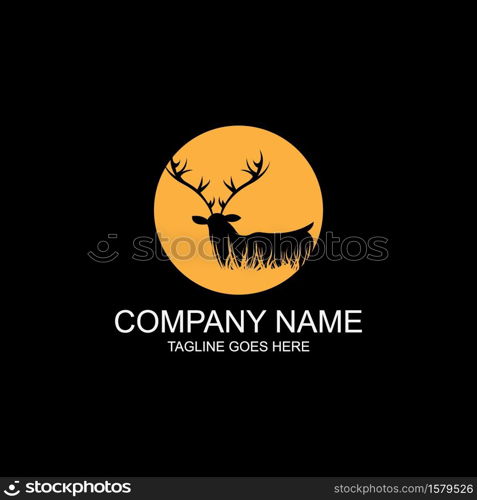 Deer Logo Template vector icon illustration design